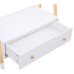 Penderie pour enfant bois et blanche avec tiroir LOU