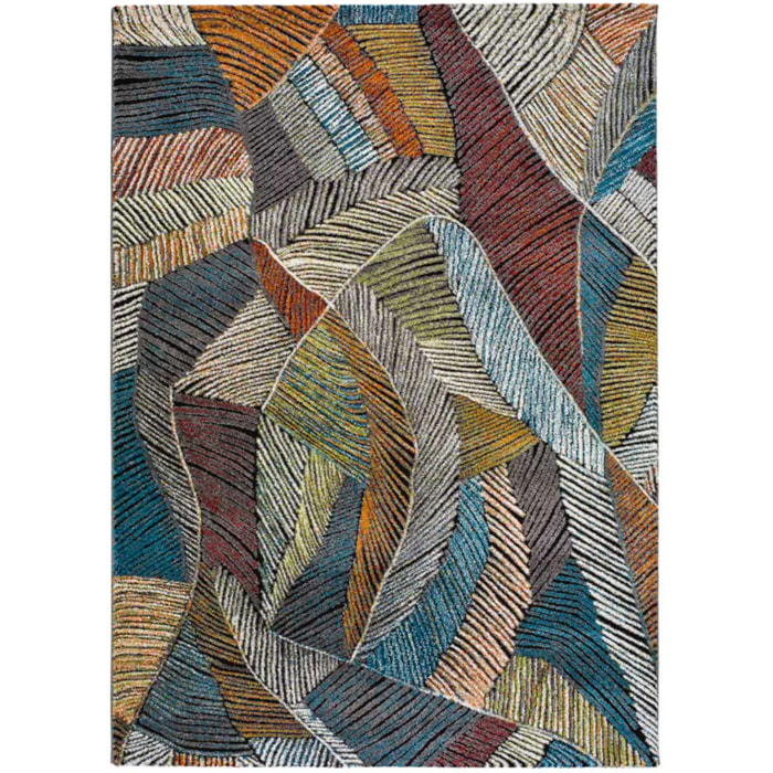 Alfombra geométrica Koby multicolor, varias medidas disponibles