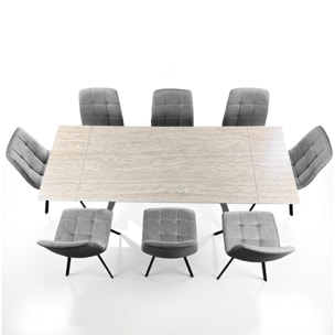 Tomasucci Table extensible MICCIU TRAVERTINO MARBLE - PLATUNUM