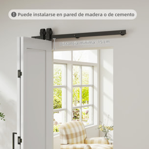 Puerta Corredera con Herrajes Puerta Plegable Corredera con Acabado Personalizable Tirador Fácil Montaje para Baño Salón Sala de Estar Cocina 90x210 cm Blanco