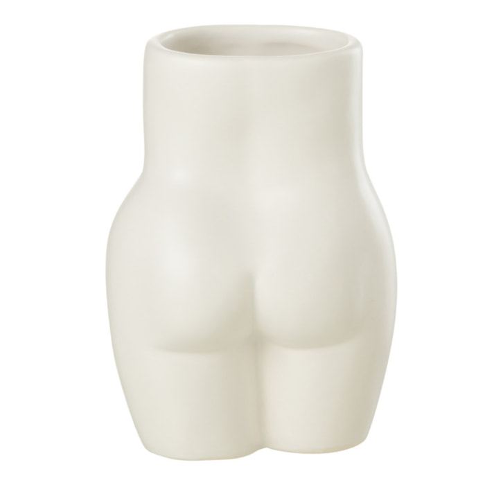 J-Line vase Corps Dolomie - poterie - blanc - 2 pcs - 16.5 cm de hauteur