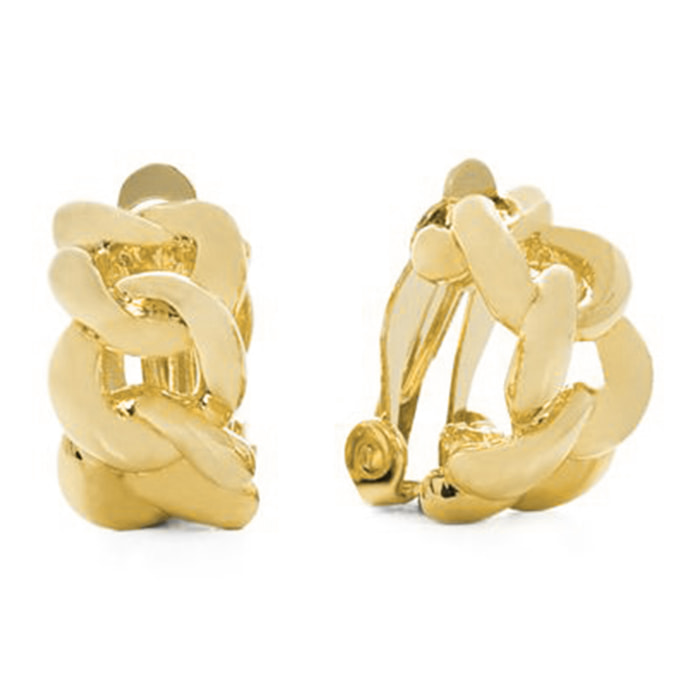 Pendientes acabados en oro amarillo de 18K
