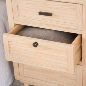 Table de chevet Venice -bois massif, panneau de mdf et placage naturel-couleur naturel 46 x 69 x 37 cm