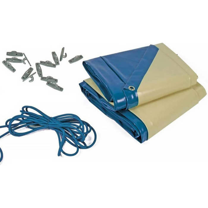 Bâche hiver ''Cover 1'' pour piscine Cordoue - 580 gr/m² - bleu