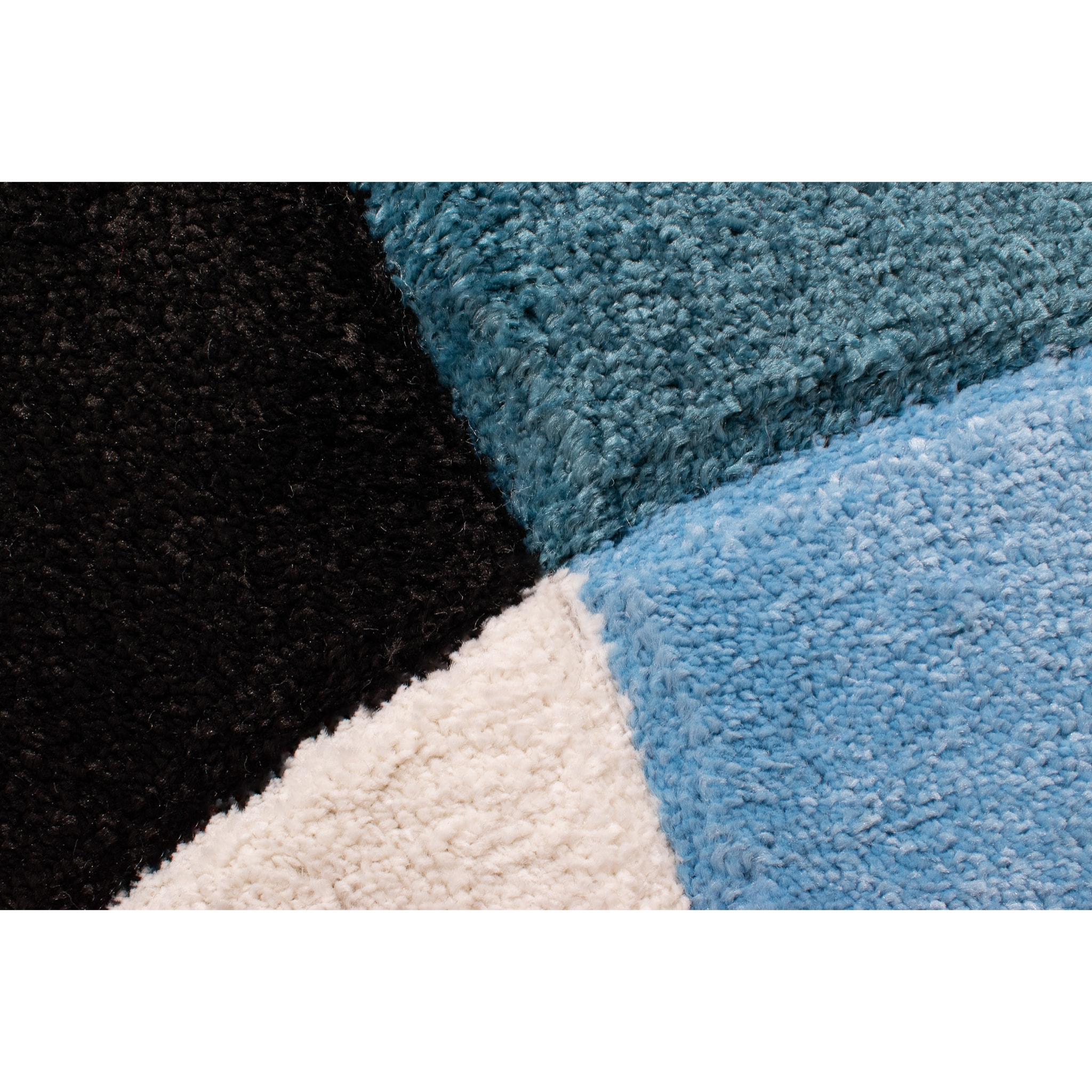 MILANO - Tapis motif abstrait poils ras en relief multicolore