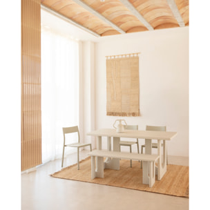 Banc en microciment en 120x33cm Hauteur: 45 Longueur: 120 Largeur: 33