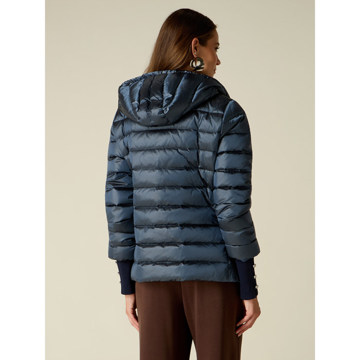 Oltre - Plumífero ligero con capucha - Azul