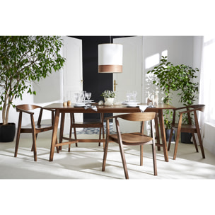 Chaises scandinaves en bois foncé (lot de 2) BAHIA