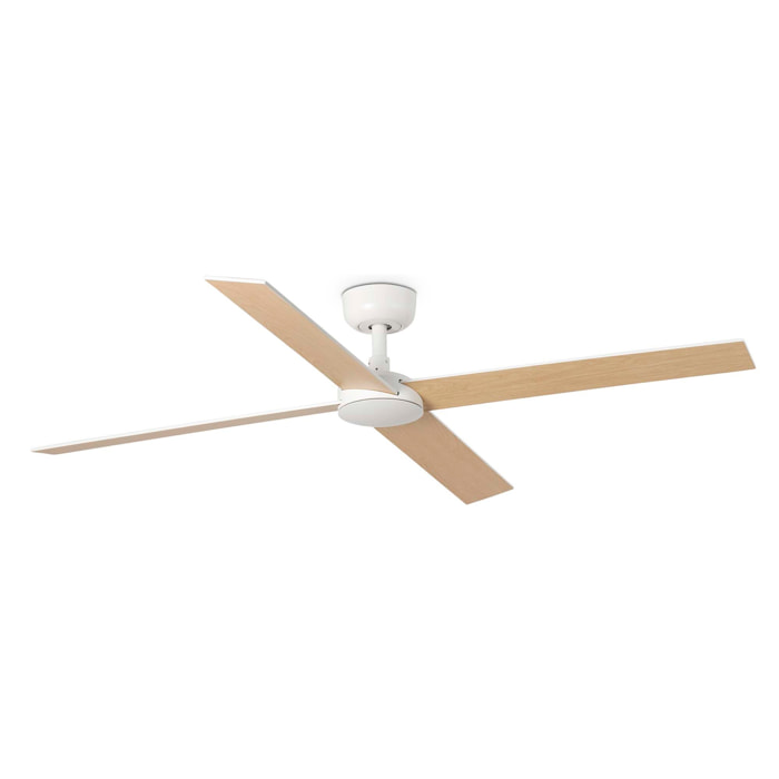 RUDDER L 4 Ventilatore a soffitto bianco/frassino