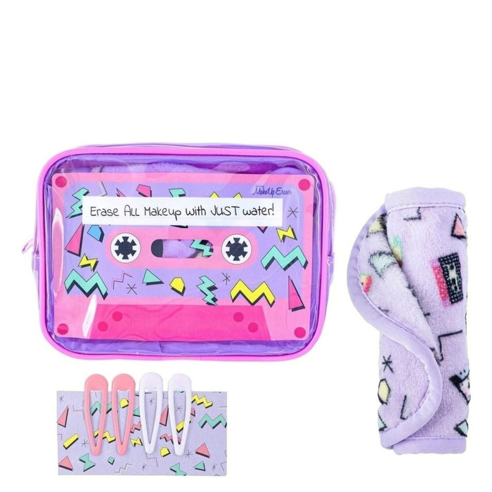 The 90's Set - Coffret Serviette démaquillante réutilisable + 4 Pinces