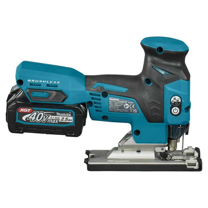 Scie sauteuse Pommeau XGT + 2 batteries 2,5 Ah + 1 Chargeur rapide + Coffret Makpac - MAKITA - JV001GD201