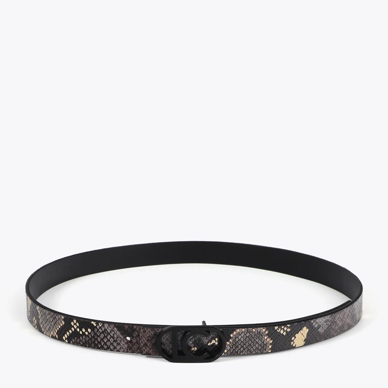 Pacco di Cinture Reversibili Animalier con Fibbia Intercambiabile