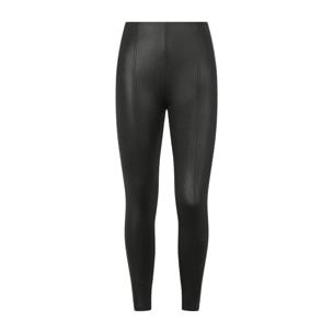 Pantaloni push up WR.UP® vita alta tessuto lucido wet effect
