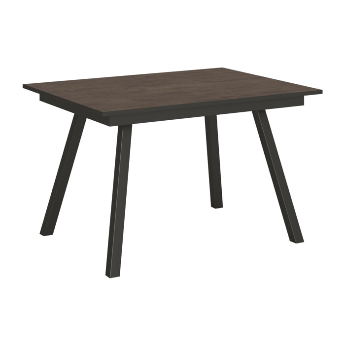 Mesa extensible 90x120/180 cm Mirhi Nogal estructura Antracita