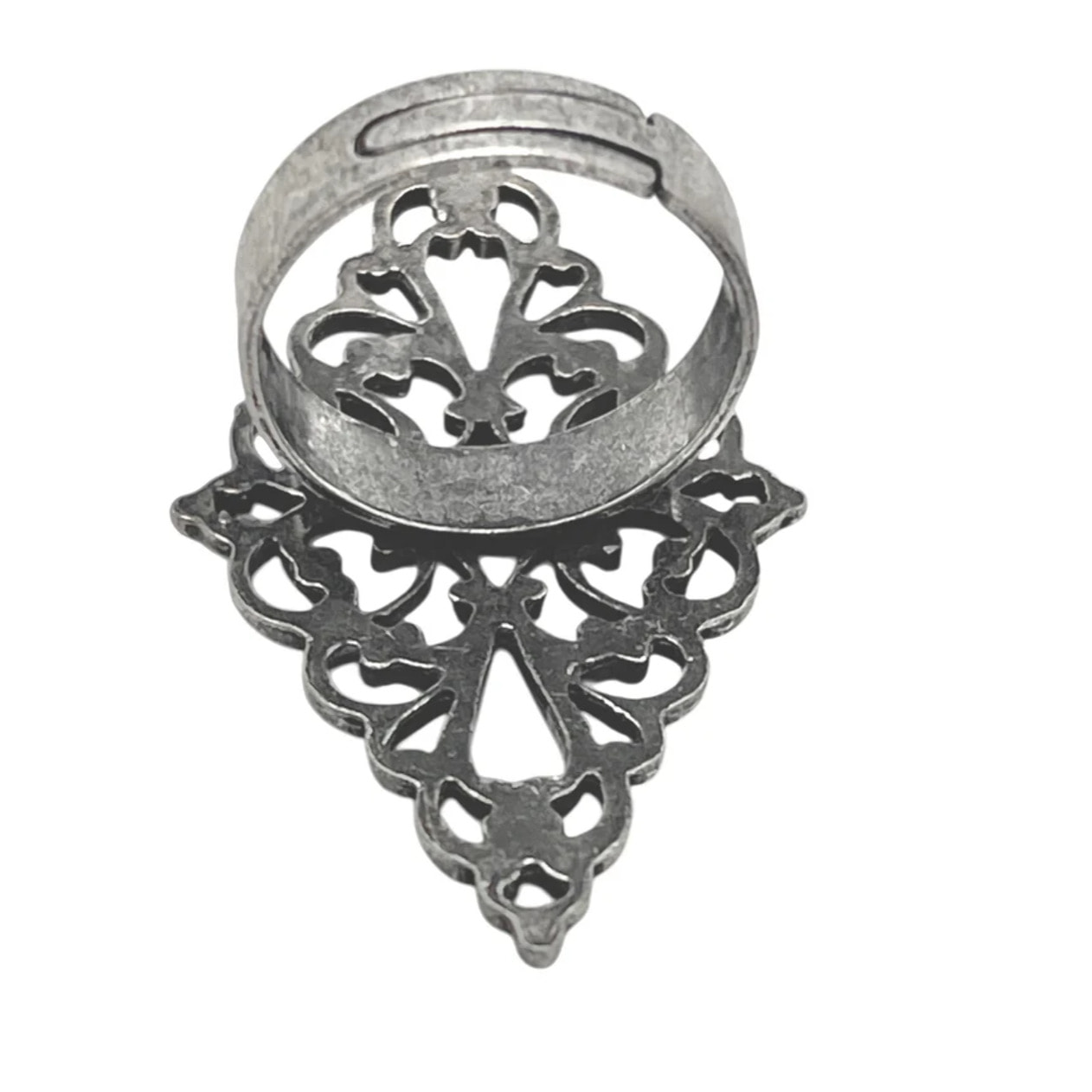 Anillo Rombo Vintage en plata 10µ envejecida