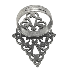 Anillo Rombo Vintage en plata 10µ envejecida