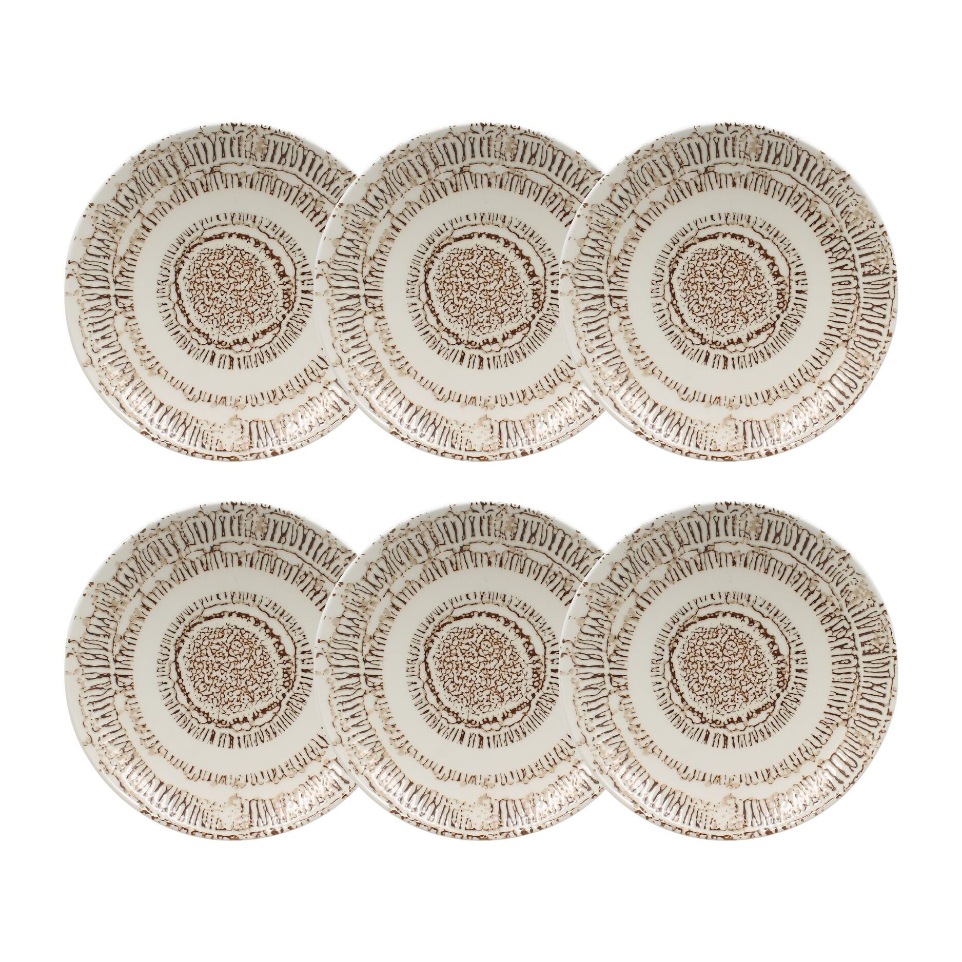 Lot de 6 assiettes creuses en porcelaine 21cm LODGE