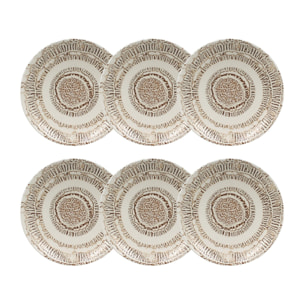 Lot de 6 assiettes creuses en porcelaine 21cm LODGE