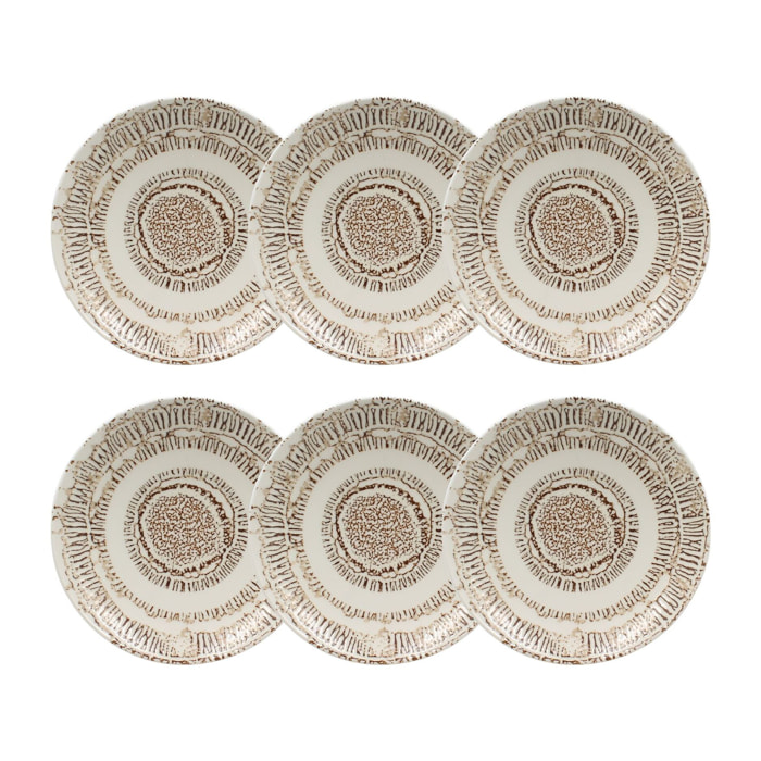 Lot de 6 assiettes creuses en porcelaine 21cm LODGE