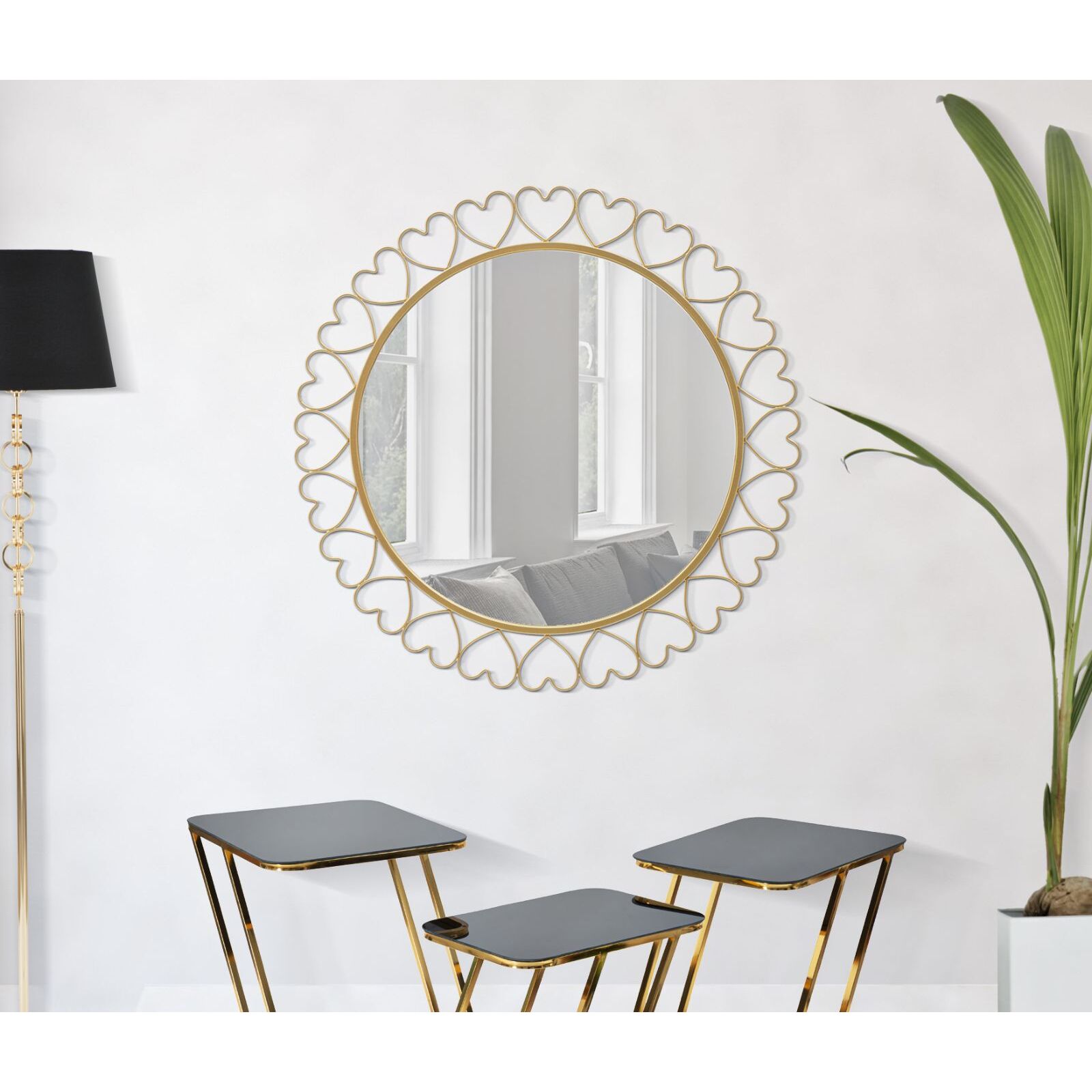 SPECCHIO HEARTS CM Ø 80X2,5