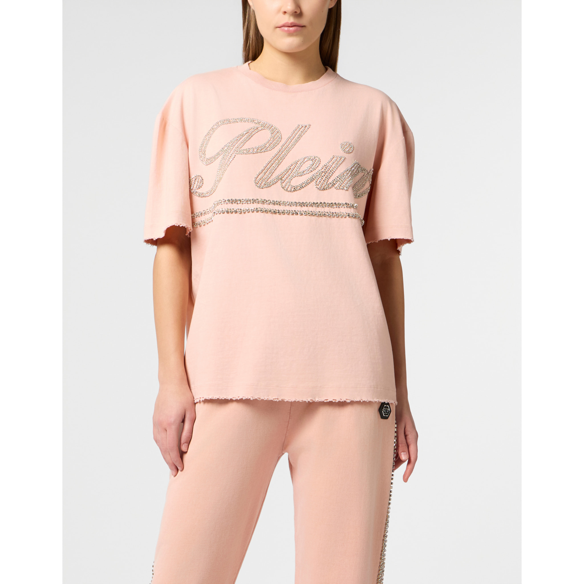 PHILIPP PLEIN Man Fit T-Shirt Strass Signature