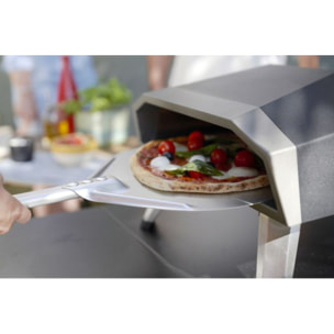 Four à pizza gaz LE MARQUIER FPG12D noir pizza 30 cm, préchauffage 15 min, jusqu'à 500°C