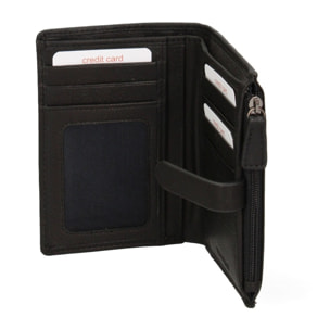 Portafoglio donna in vera pelle - Modello False - Casual - 12.5 x 10.0 x 1.5 cm