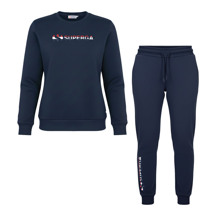 Tuta Donna SUPERGA Cotone Felpato Girogola