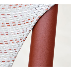 Lot de 6 Chiliennes en acier - terracotta - SUNNY