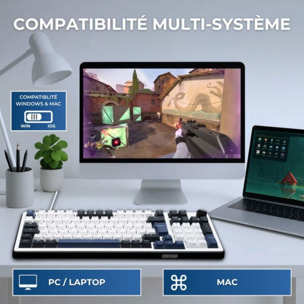 Clavier gamer THE G-LAB KEYZ ELITE 400 HE BW Magnetique