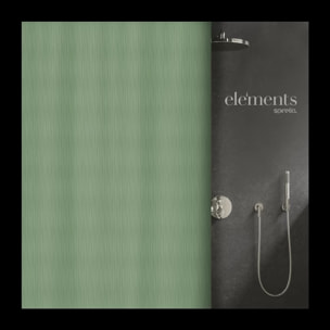 Rideau de douche Polyester MERA Vert Elements by Spirella