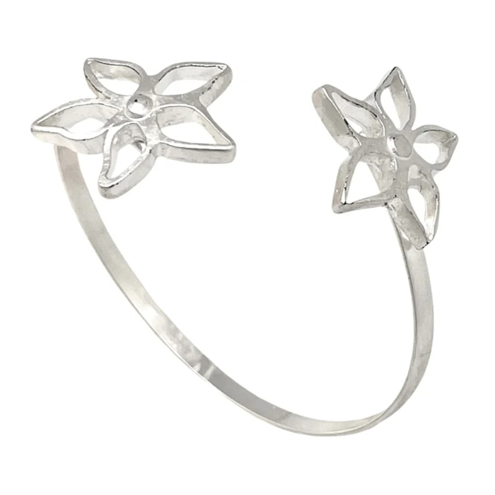 Pulsera brazalete fino IrregularBlom Doble plata chapado 10µ ajustable
