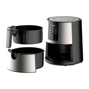 Freidora de aire rocket sin aceite de 3,6l y 1500w con pantalla led táctil y temperatura regulable masterpro