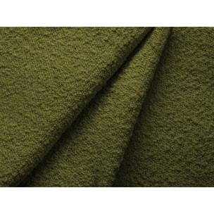 Lit coffre avec tête de lit "Polly" 160x200cm bouclé vert olive foncé