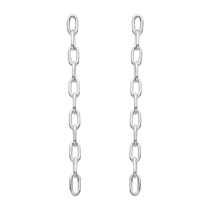 Pendientes Lux by Lux acabados en baño de rodio