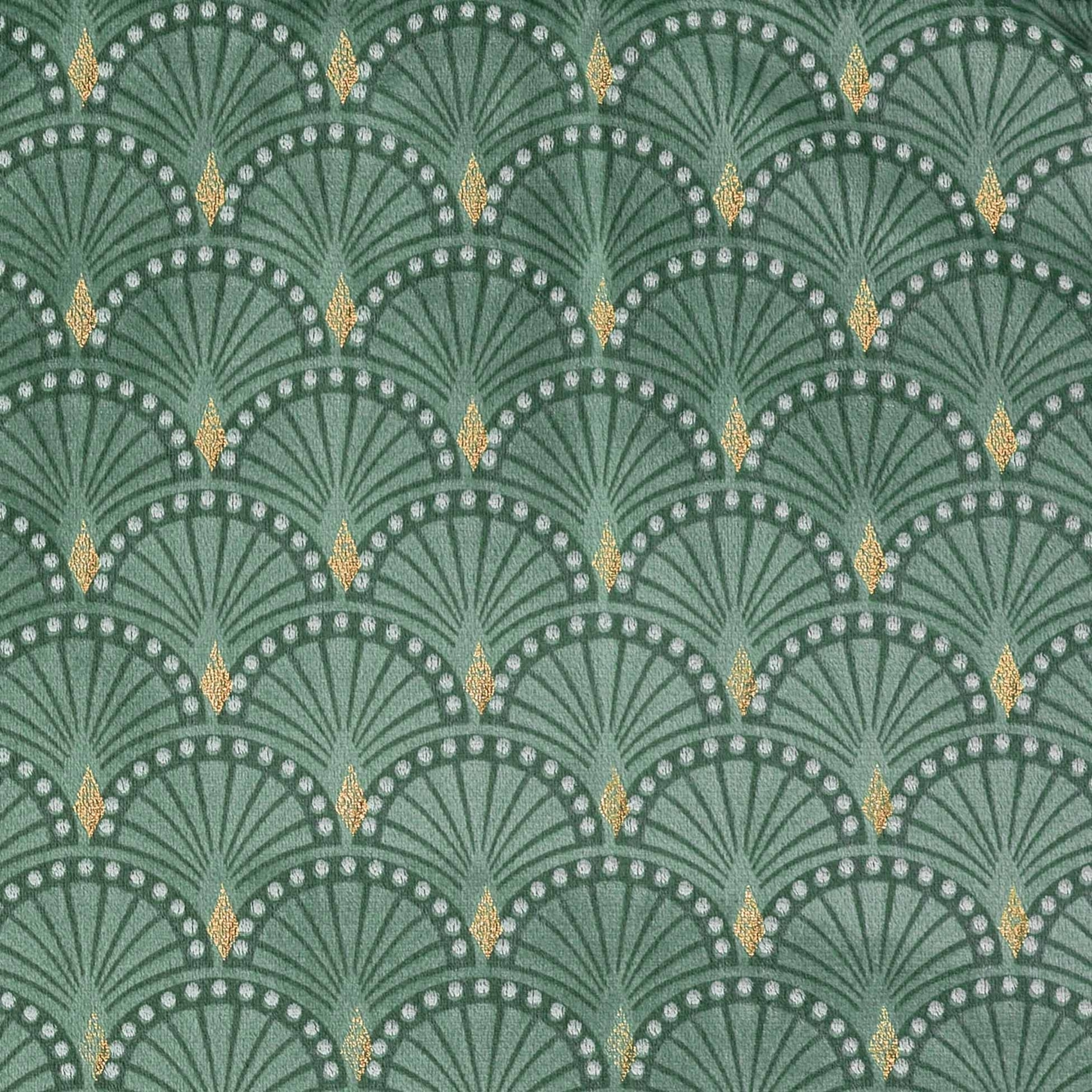 Rideau tamisant en velours print or - Kaki