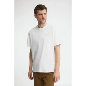 Camiseta blanca de corte holgado con parche Polo Club