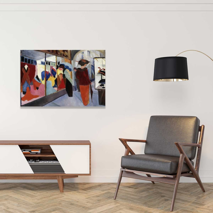 Tableau d'art d' August Macke La Boutique de Mode Tableau verre acrylique