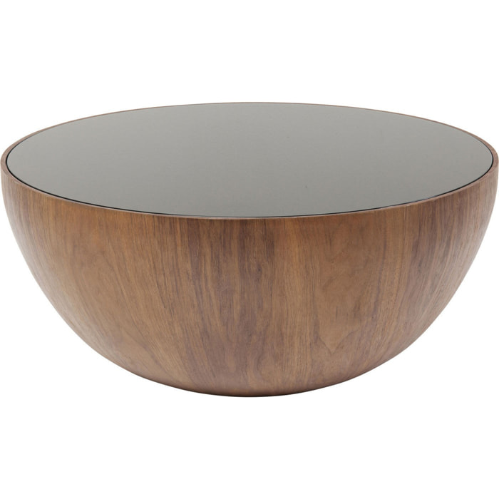 Table basse Tear Drops 80cm noyer Kare Design