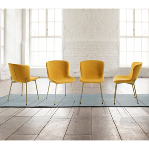 Oresteluchetta Set 4 Sedie RANN YELOW GOLD