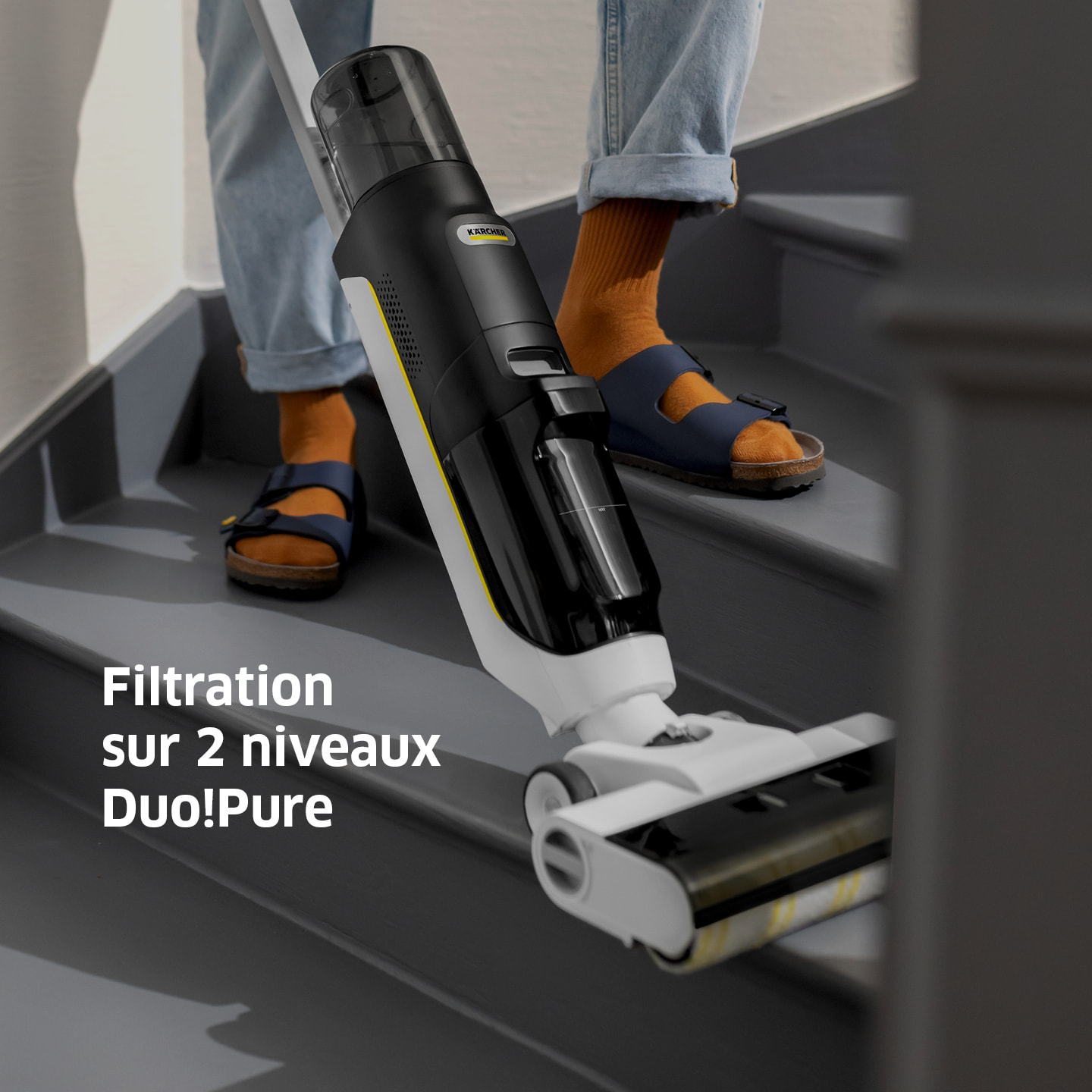 Aspirateur balai laveur sans fil Karcher FCV3 - eau et poussière - nettoyeur de sols sans fil - tous types de sols