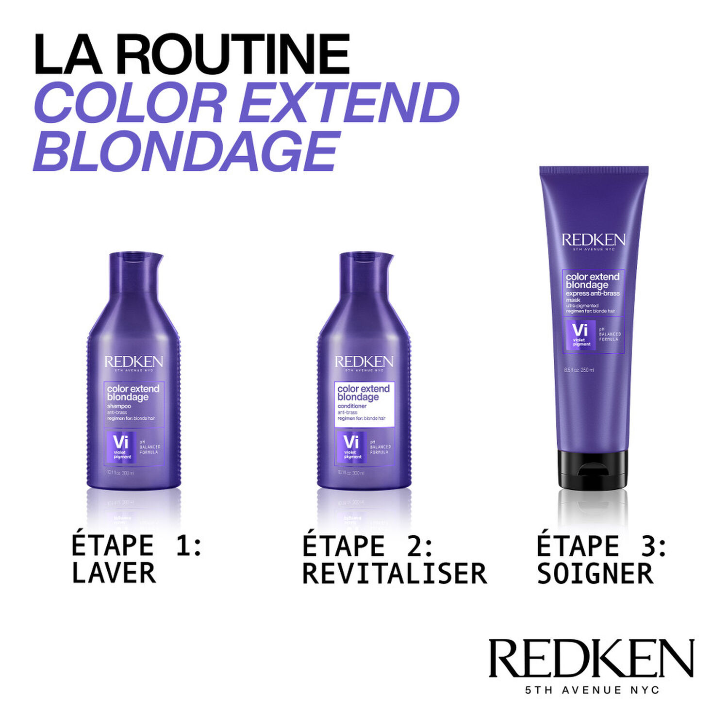 Blondage - Après-shampoing violet neutralisant pour cheveux blonds