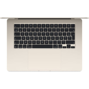 Ordinateur Apple MACBOOK Air 15" Puce M5 CPU 10 / GPU 10 coeurs Mémoire RAM 16Go Stockage 512Go SSD Lumière stellaire
