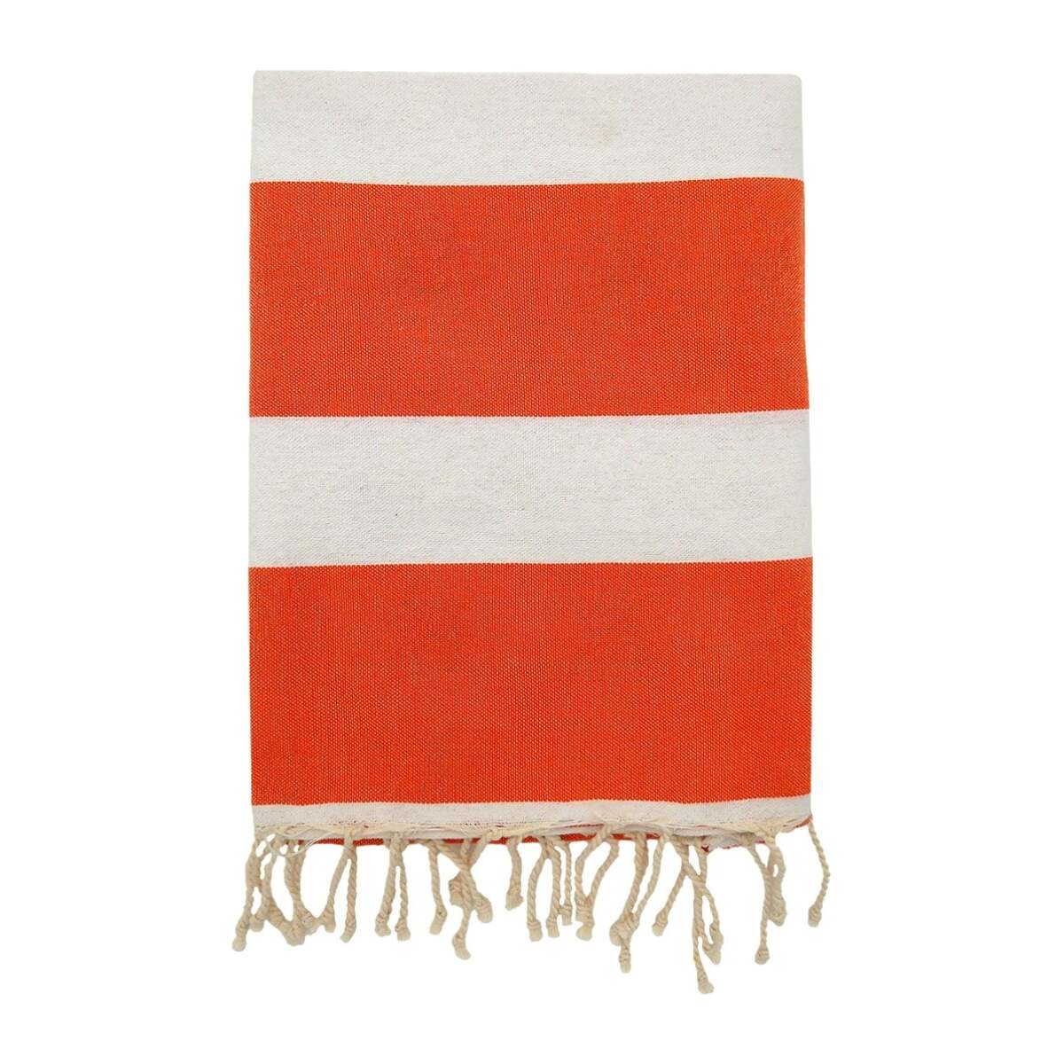 Fouta plate traditionnelle - Transat Orange - 100x200cm - 190g/m²