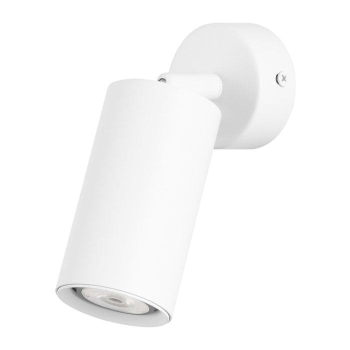 Forlight Era - Aplique de Pared o Foco de Techo Orientable GU10. Diseño Minimalista de Color Blanco