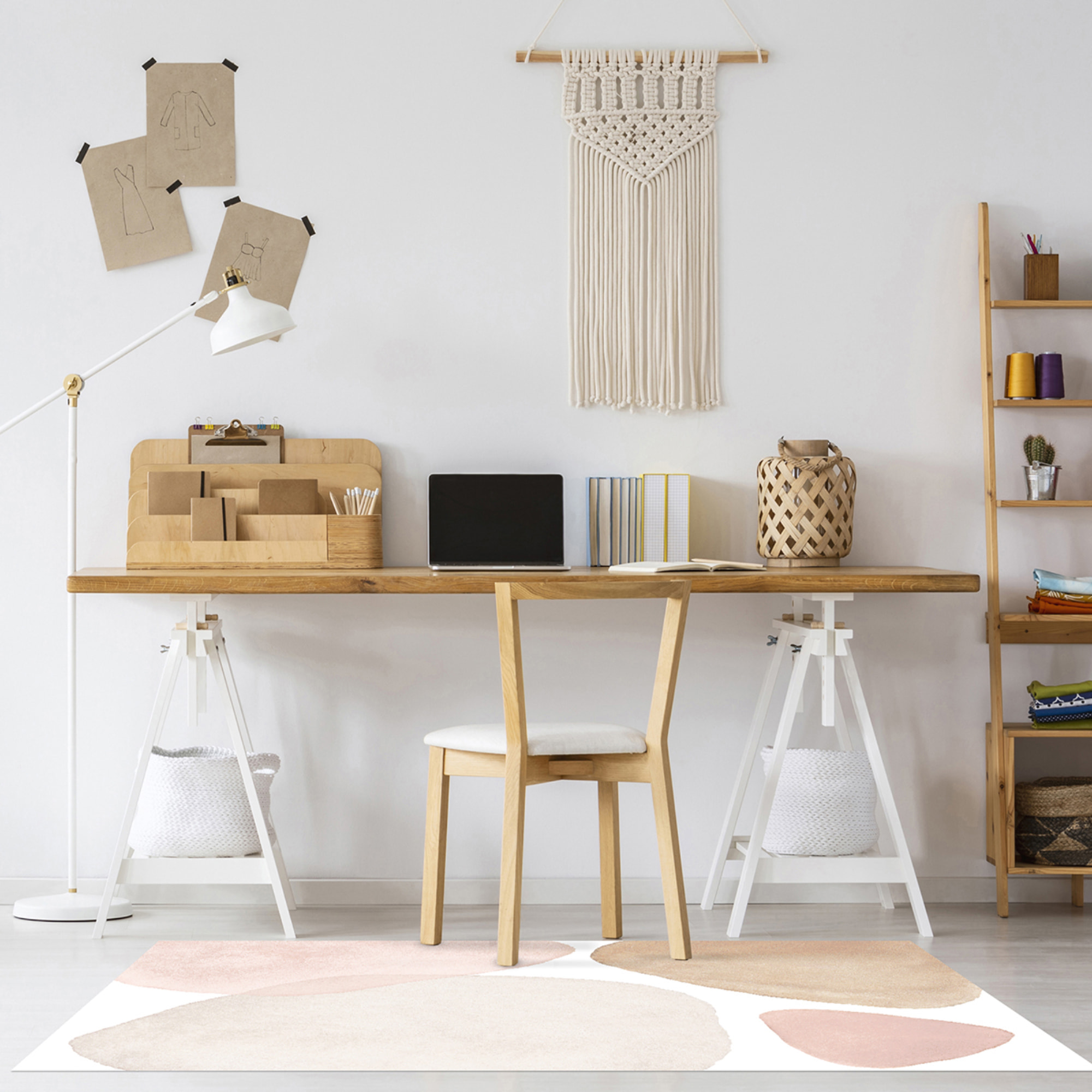 Alfombra de vinilo CERAMIKO, Katia, diseño moderno 133x200 cm