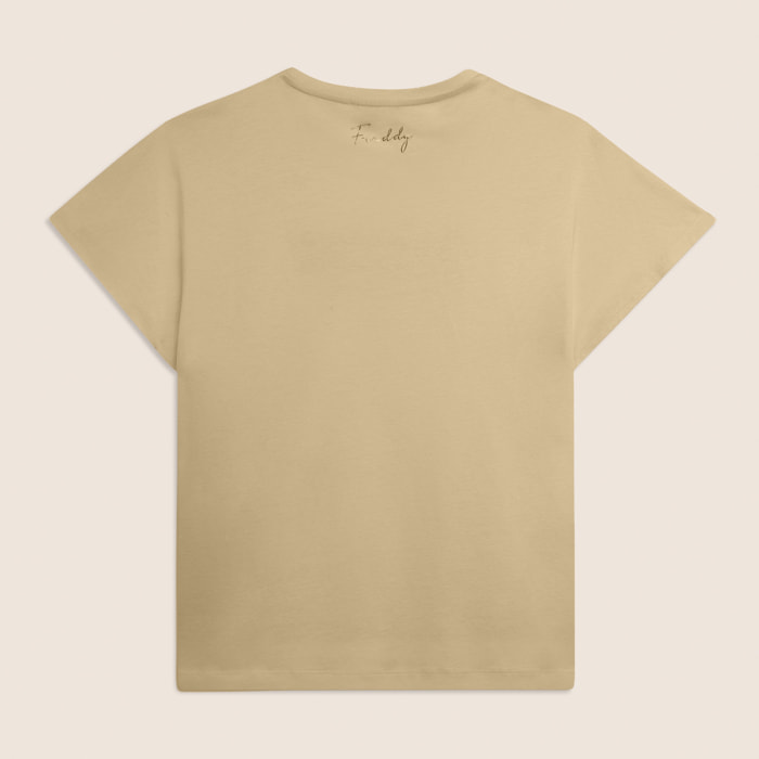 T-shirt Manica Corta con Inserti Animalier e Dettagli in Borchie