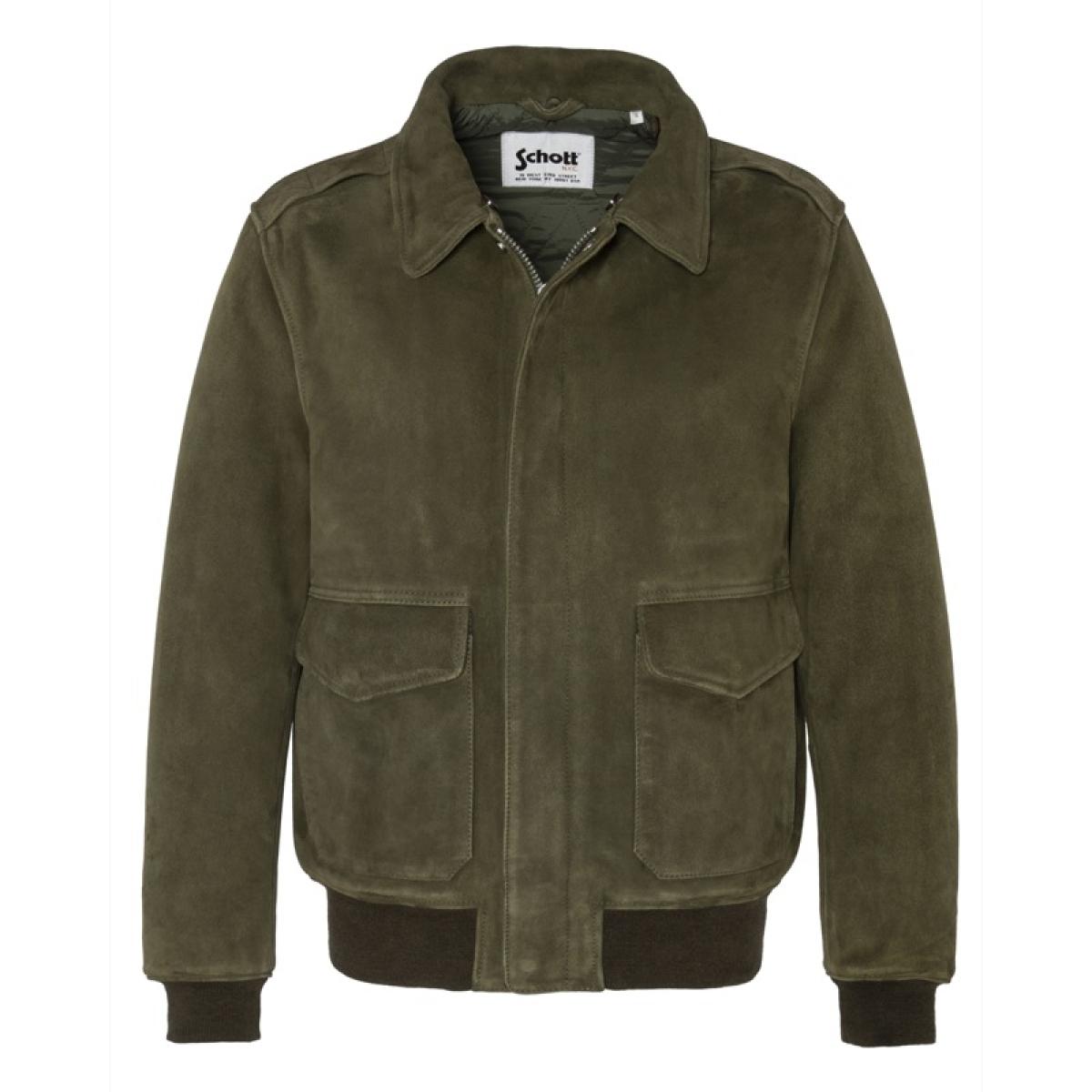 LC2410S SUEDE PILOT JACKET GOATSKIN SUEDE Cachi