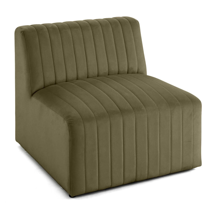 Nova - module d'assise sans accoudoirs - en velours - Vert