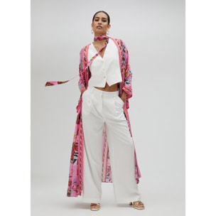 Kimono lungo tropicale